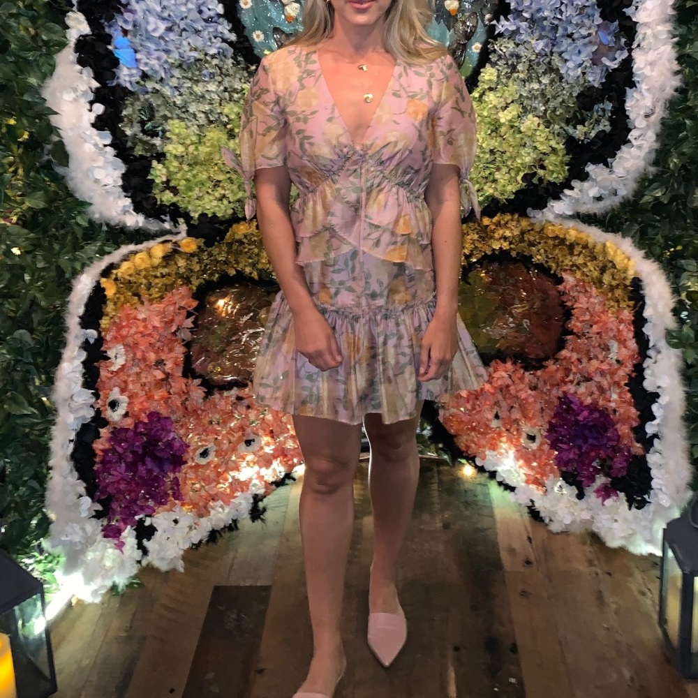 Anthropologie Finders Floral Ruffle Mini Dress